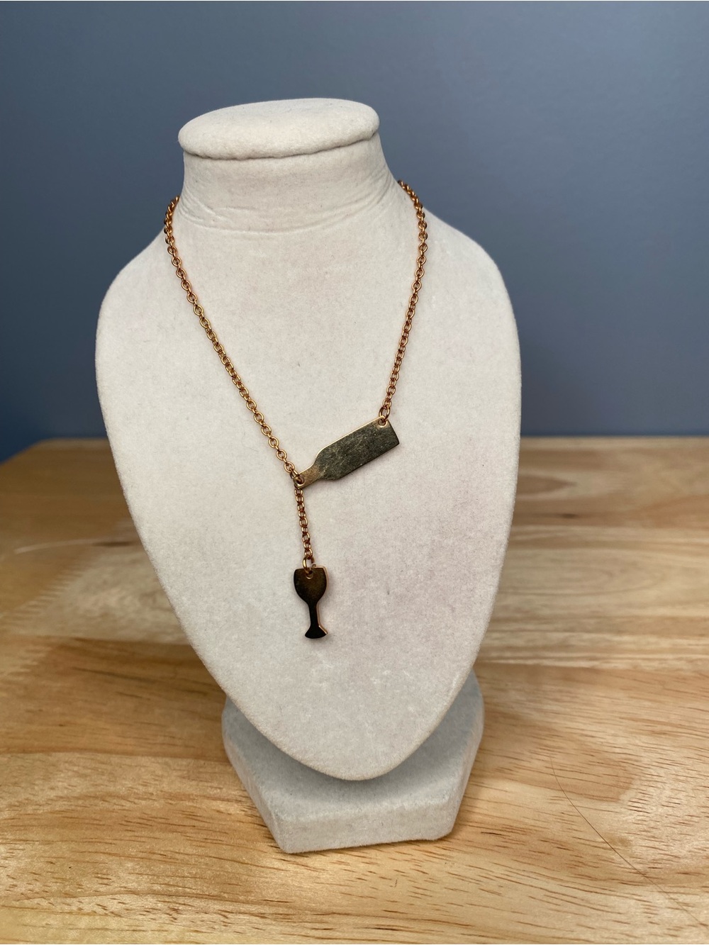 Gold-Tone Bar and Goblet Lariat Necklace - Women Jewelry